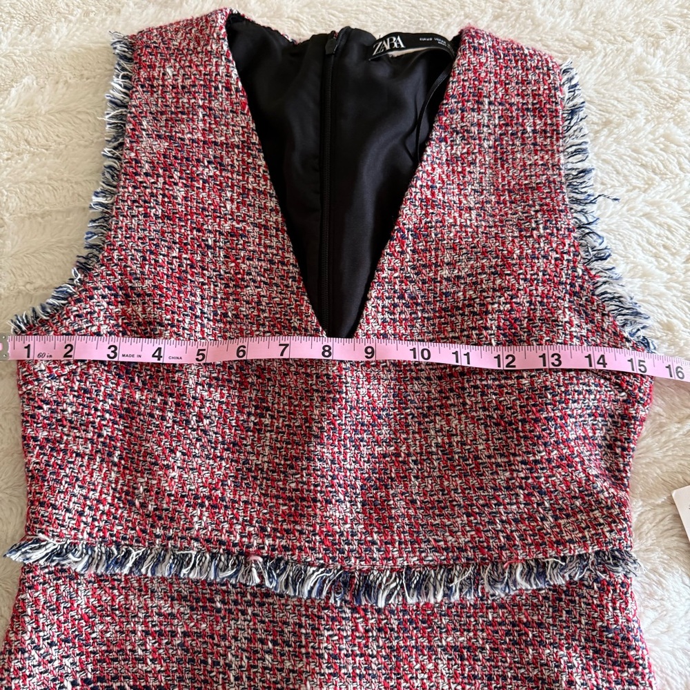 NWT Zara Tweed Mini Dress - Picture 8 of 9
